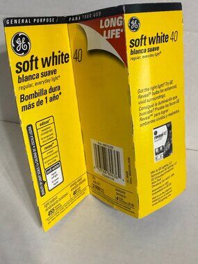 VTG GE Soft White 40 Watt Light Bulbs 2-Pack - 89436 - New Old Stock Tested